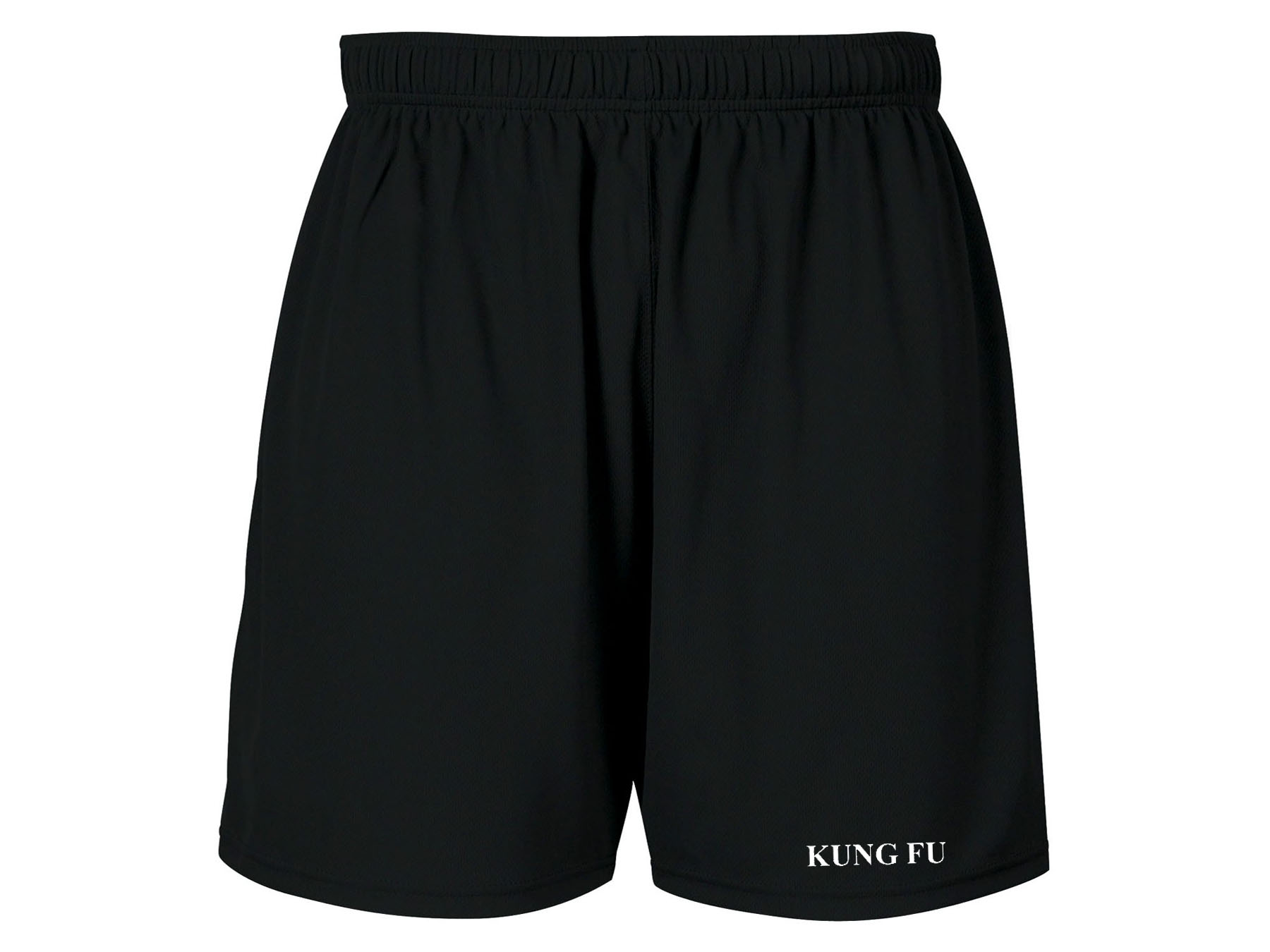 Kung fu moisture wicking fabric black workout shorts
